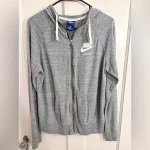 Nike Heather Gray Full-Zip Hoodie
